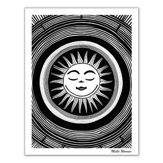 Coloring page printable of sun