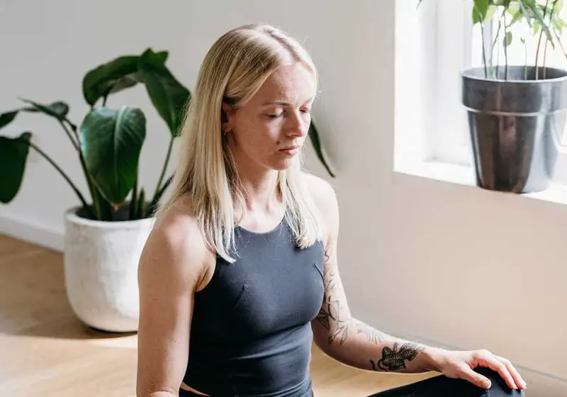 Woman meditating